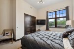 This beautiful master features a king-size bed, large closet, and flatscreen tv
